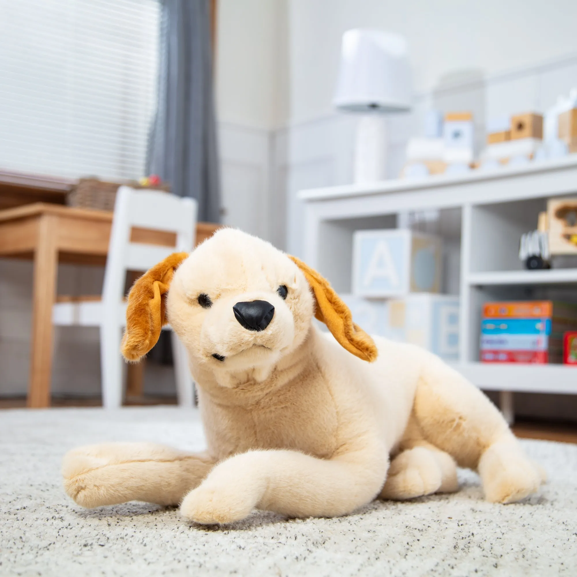 Lifelike Plush Yellow Lab Puppy