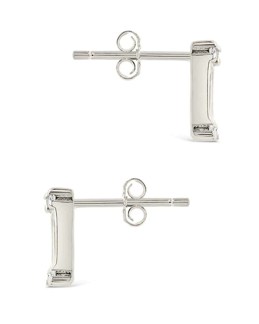 Luella CZ & Enamel Square Stud Earrings