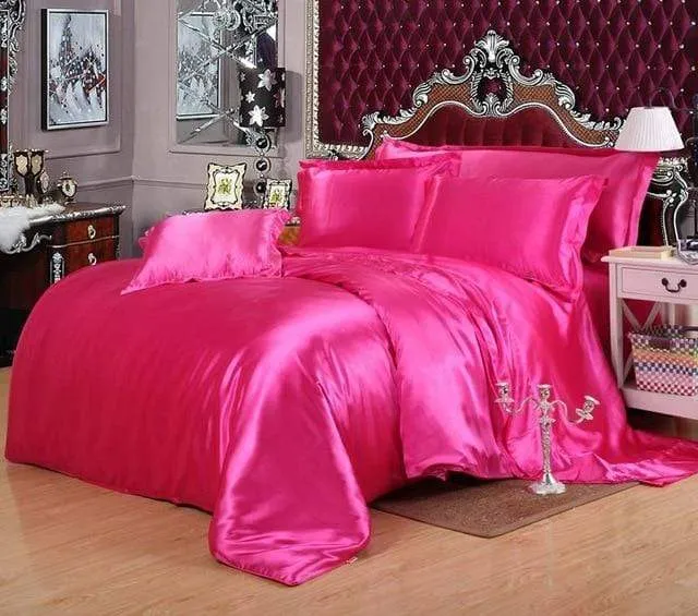 Luxury Satin Silk Bedding Duvet Cover Set