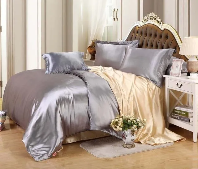 Luxury Satin Silk Bedding Duvet Cover Set