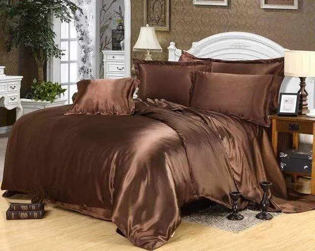 Luxury Satin Silk Bedding Duvet Cover Set