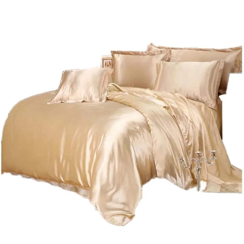 Luxury Satin Silk Bedding Duvet Cover Set