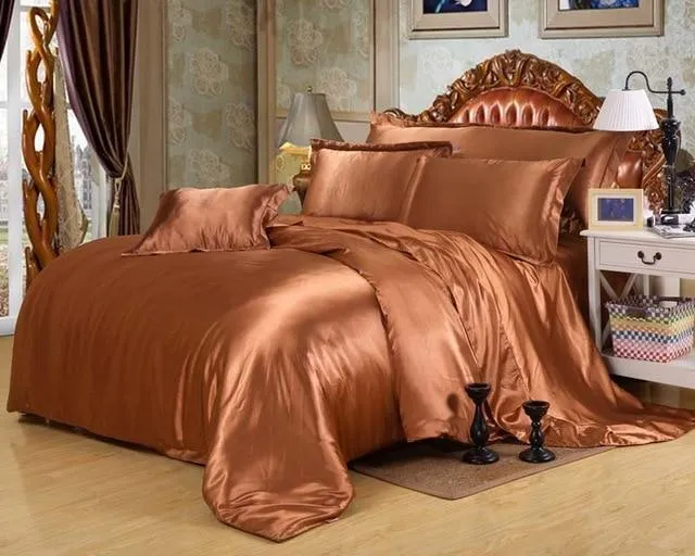 Luxury Satin Silk Bedding Duvet Cover Set