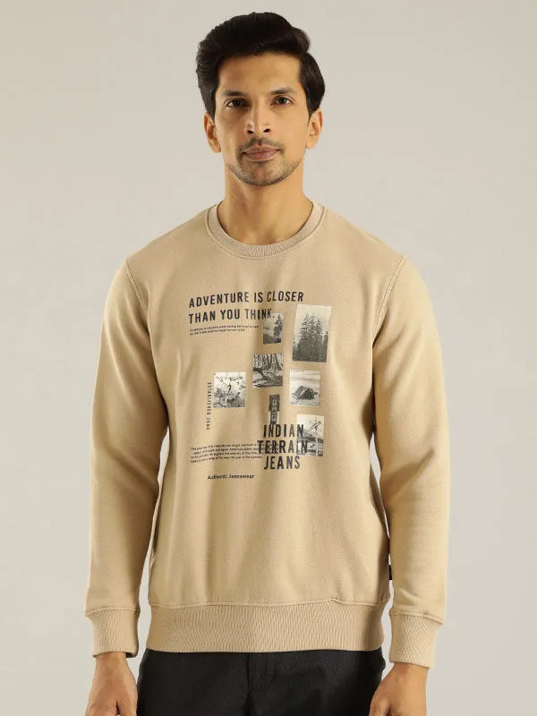 Men Full Sleeve Graphic Crew Neck Sweatshirt