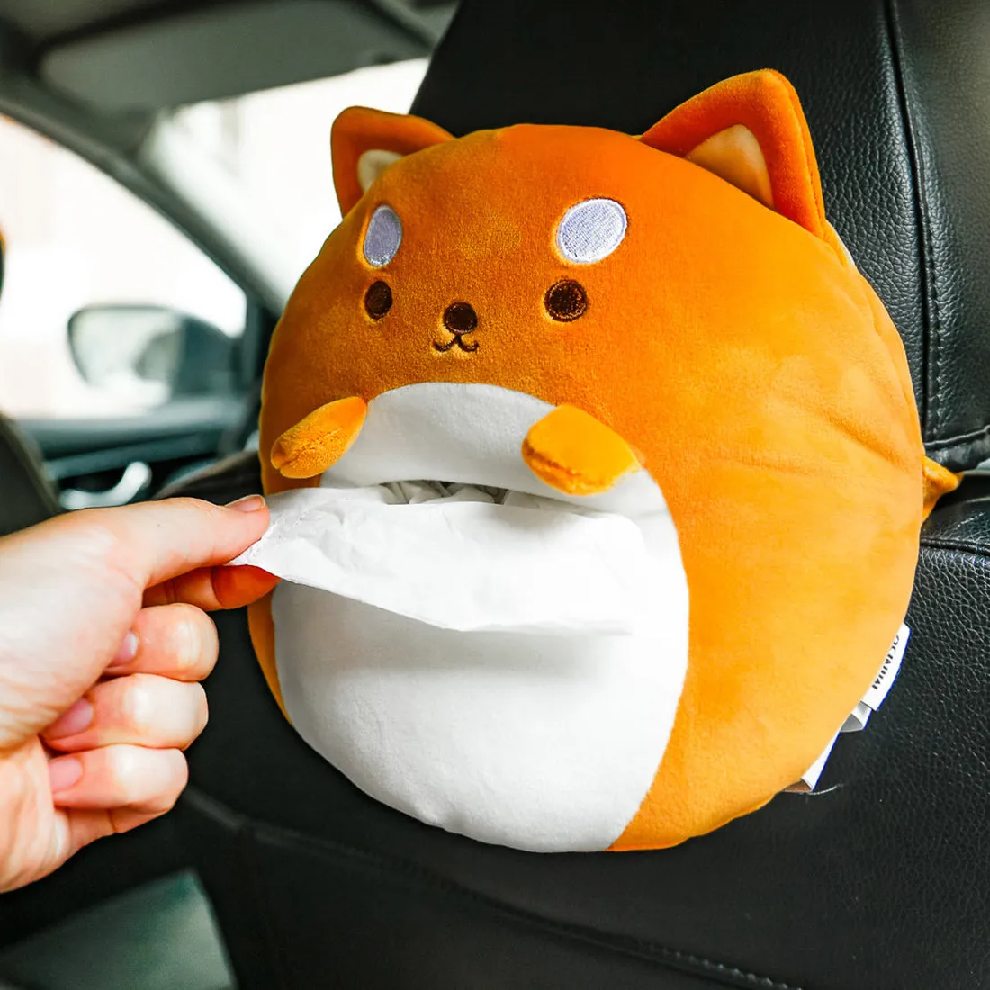 MINISO Plush Car Tissue Box(Shiba Inu)