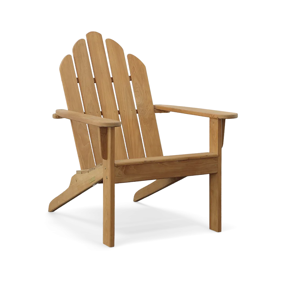 NATURAL TEAK ADIRONDACK CHAIR