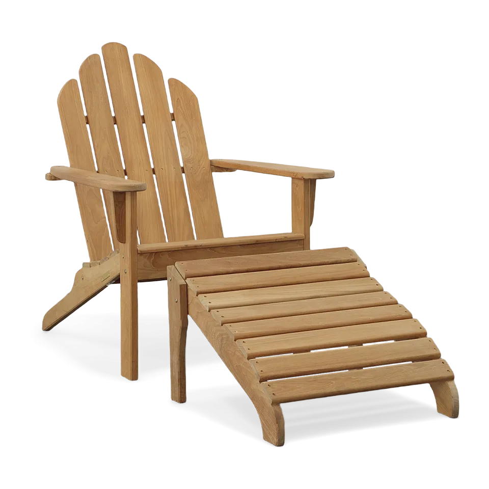 NATURAL TEAK ADIRONDACK CHAIR