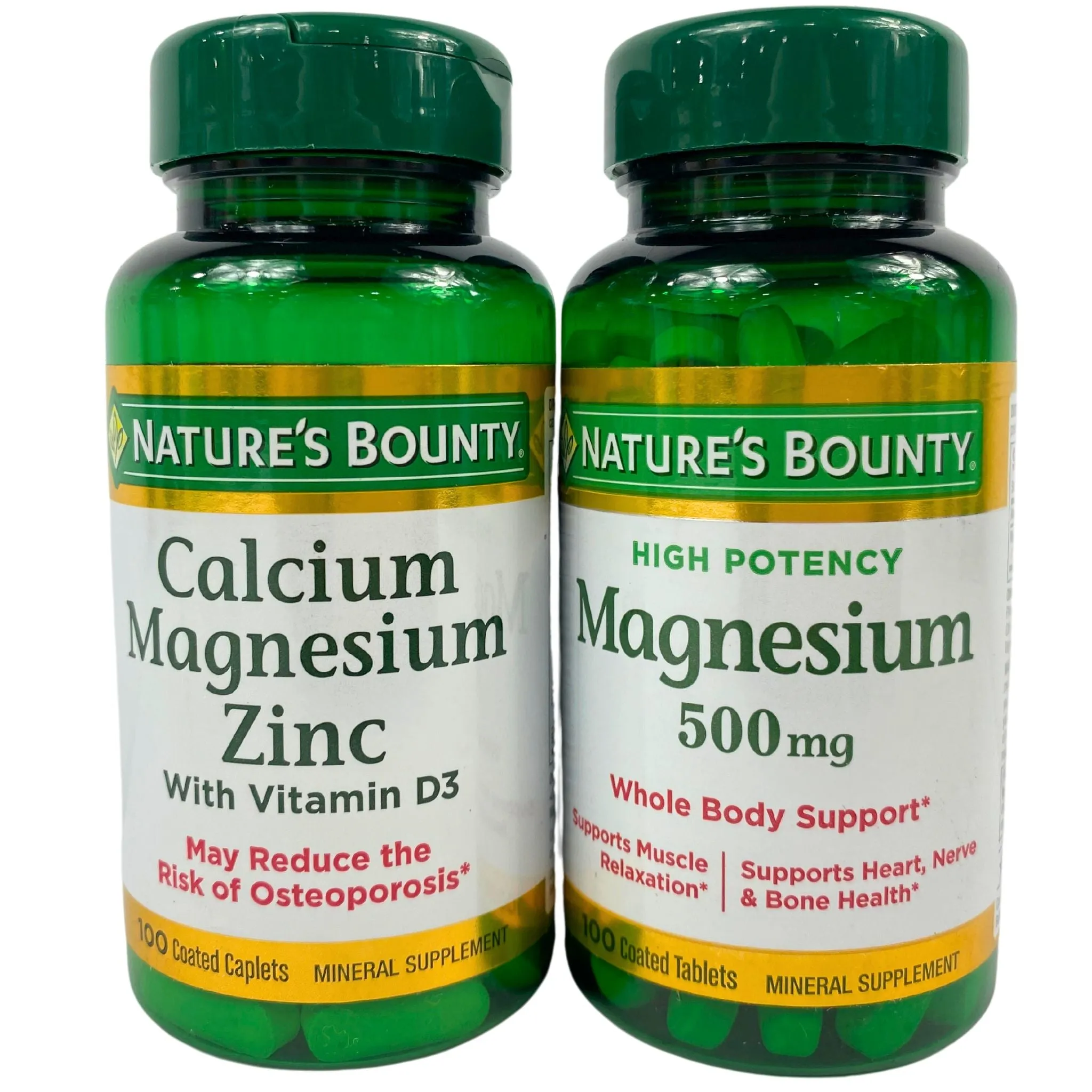 Nature's Bounty Calcium Magnesium Zinc (MAINLY) & Magnesium (LESS OF) Assorted Mix (35 Pcs Lot)