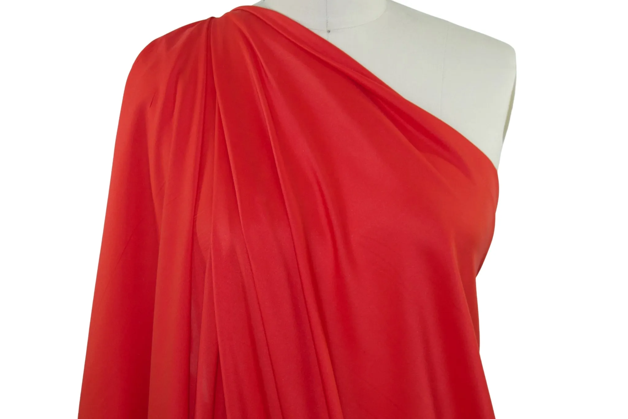 NY Designer Stretch Pongee Lining - Tomato