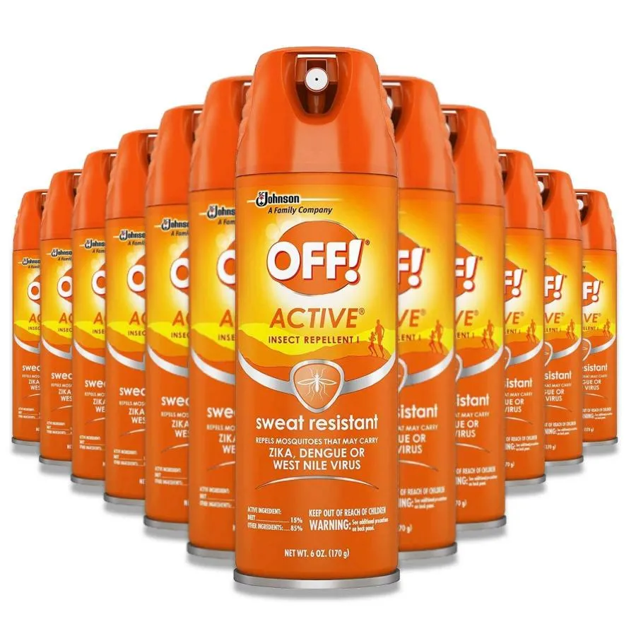 OFF! - Active Insect Repellent, Sweat Resistant - 6 Oz - 12 Pack