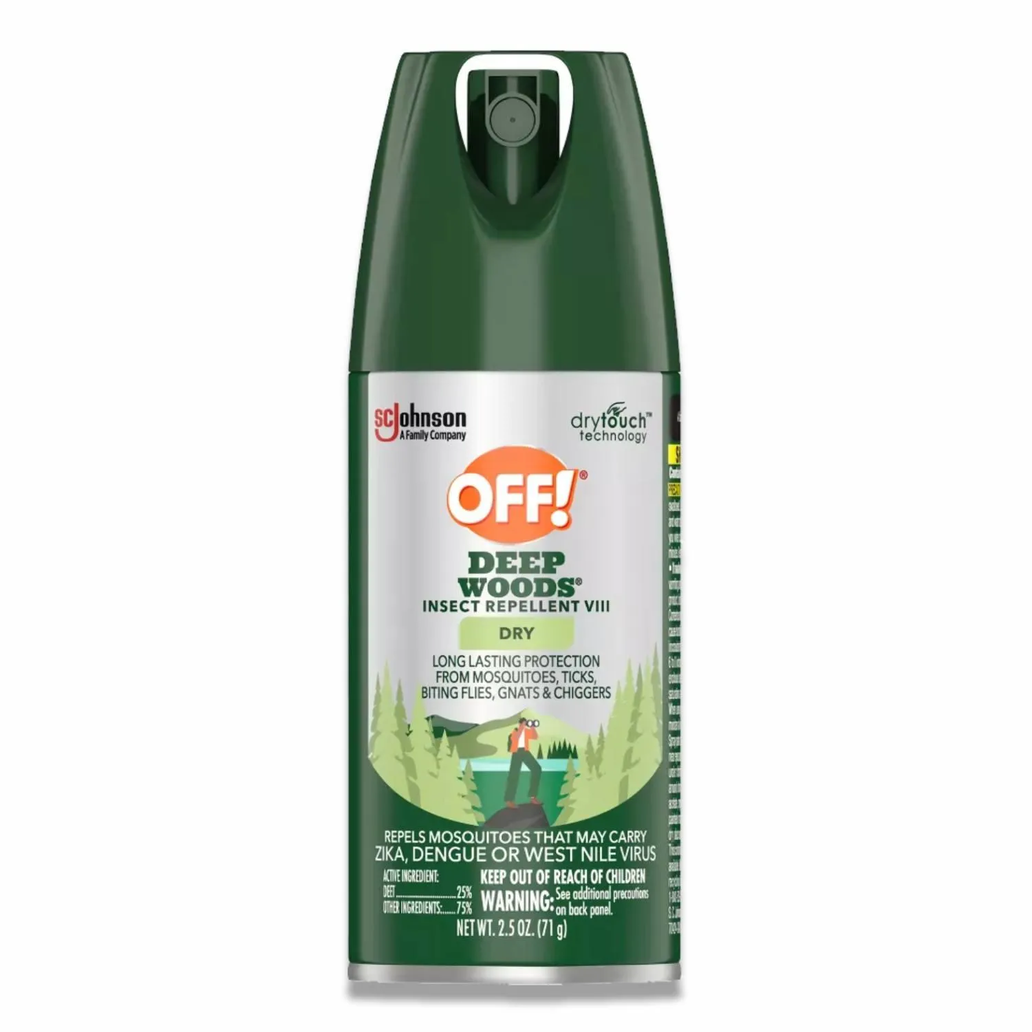 OFF! - Deep Woods Insect Repellent Aerosol, Dry Bug Spray - 2.5 Oz - 12 Pack