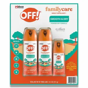 OFF! Smooth & Dry 2 x 6oz   2.5oz OFF! Smooth & Dry Travel-Size Aerosol