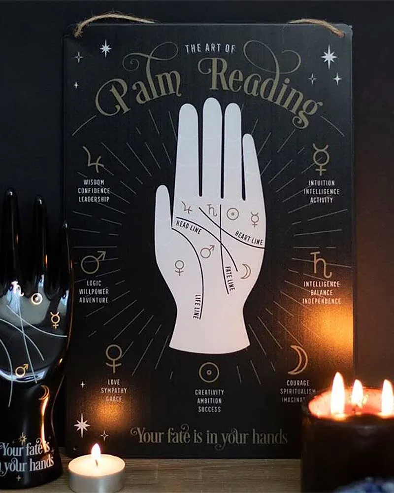 Palm Reading Metal Wall Plaque