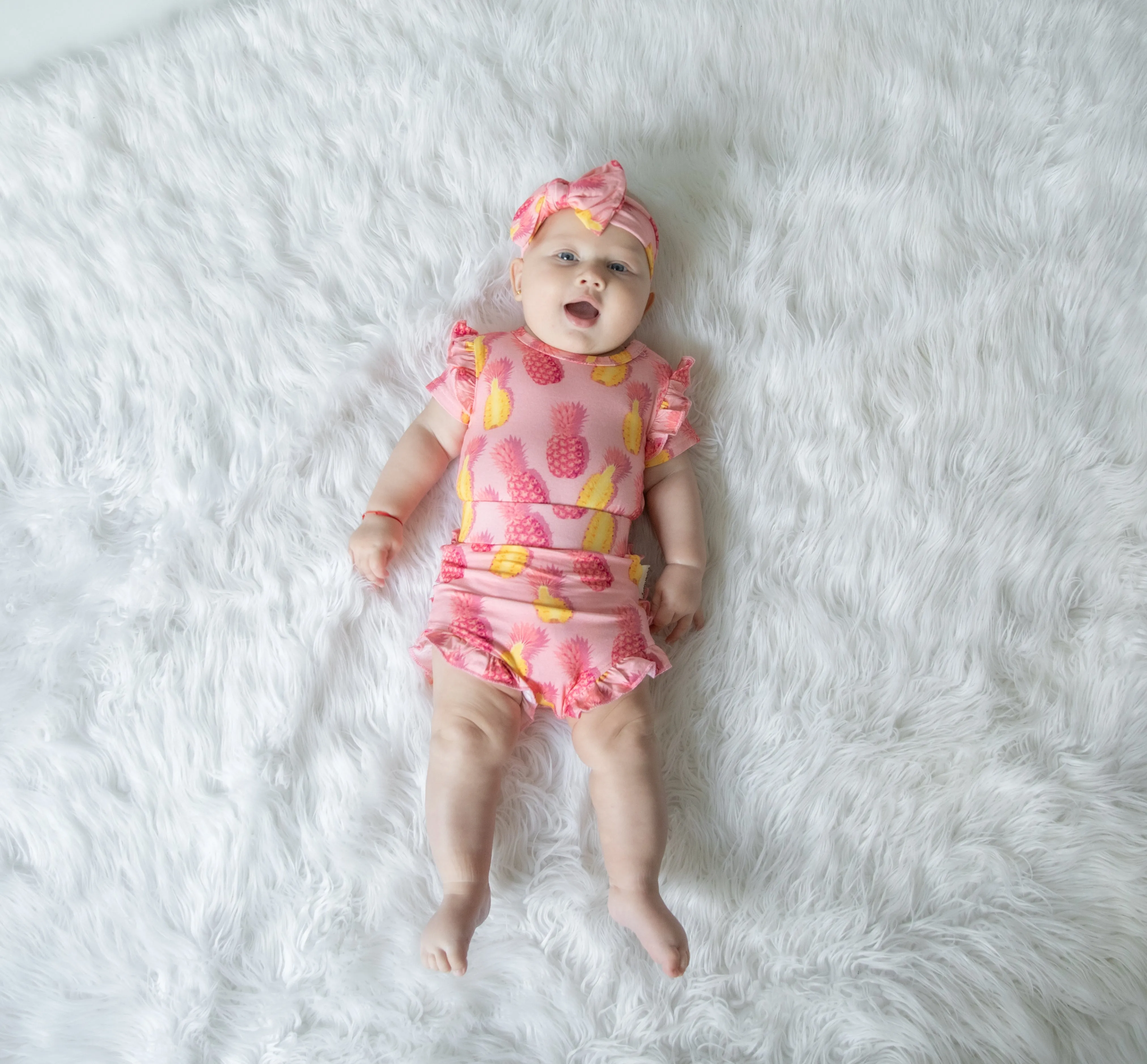 Pineapple Delight Ruffle Bodysuit