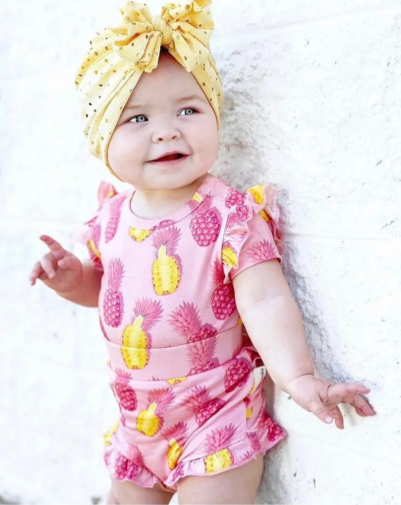 Pineapple Delight Ruffle Bodysuit