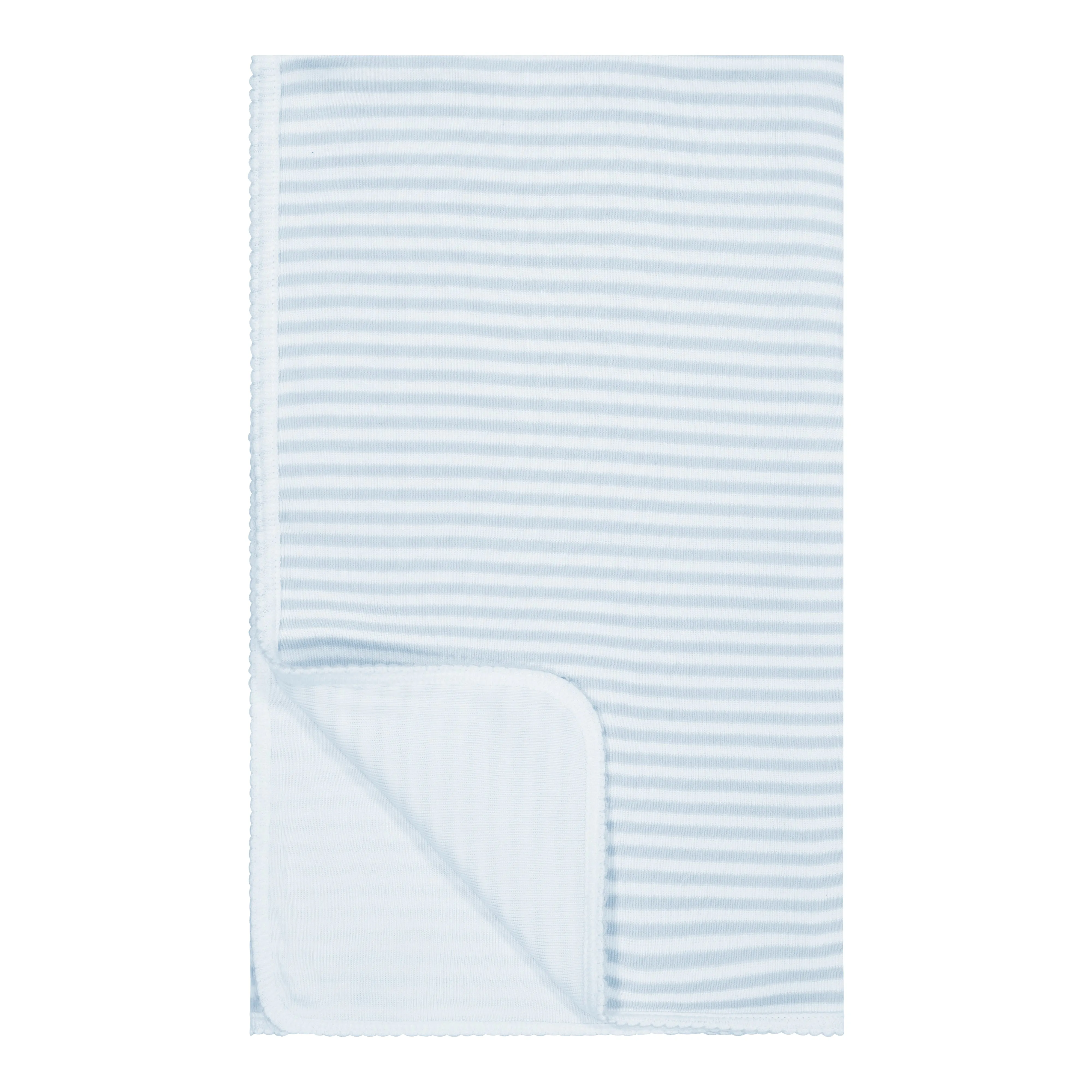 Polkadot BABY BLANKET Ocean Blue Sailor Stripe /Cream