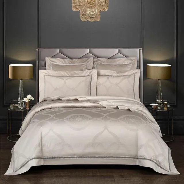 Premium Egyptian Cotton Jacquard Duvet Cover Set