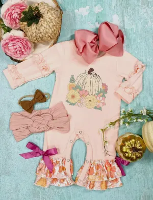 Pumpkins & Flowers Infant Romper