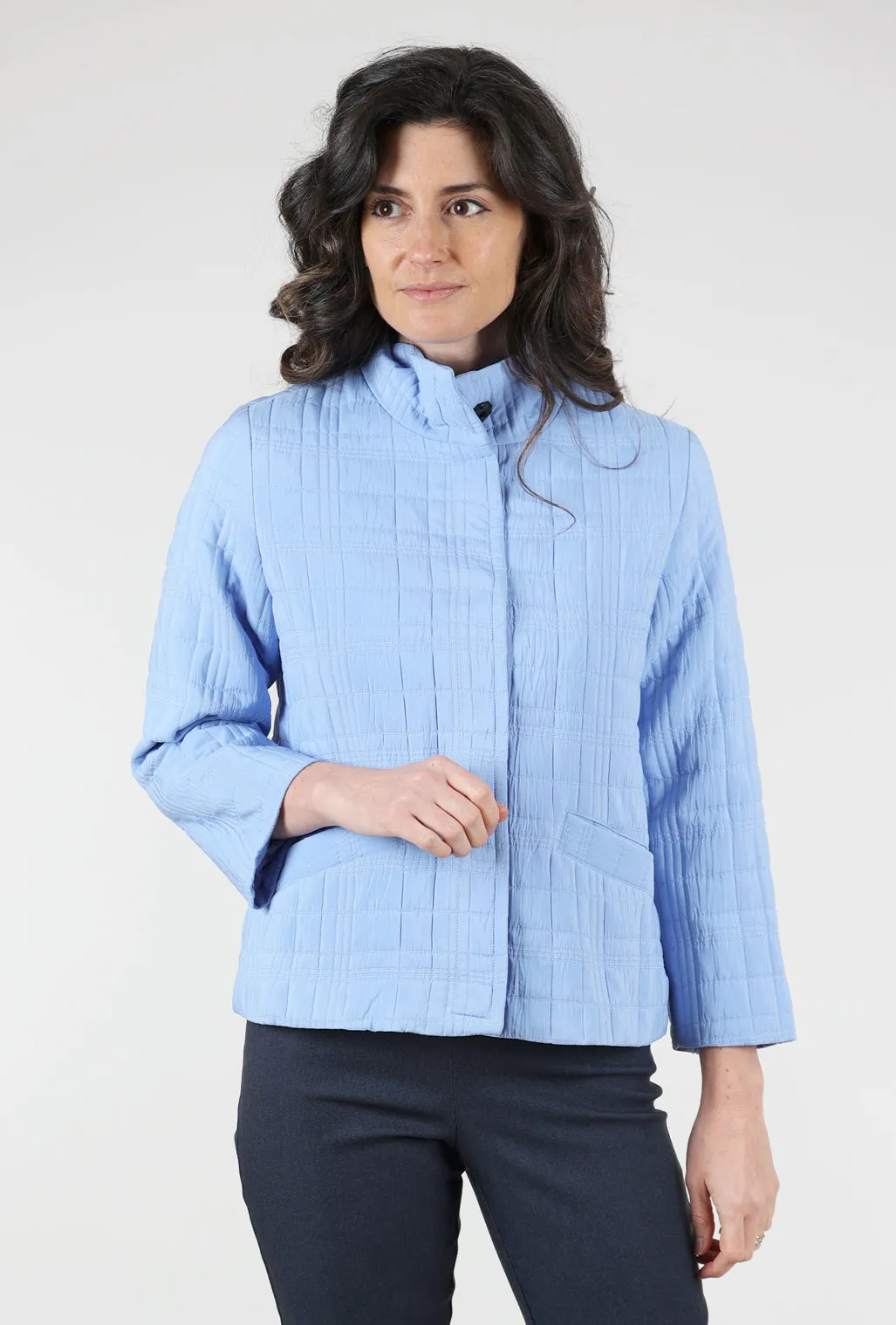 Quilted Short Jacket, Hydrangea