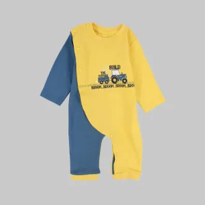 "Build The Future" Long-Sleeved Footless Onesie