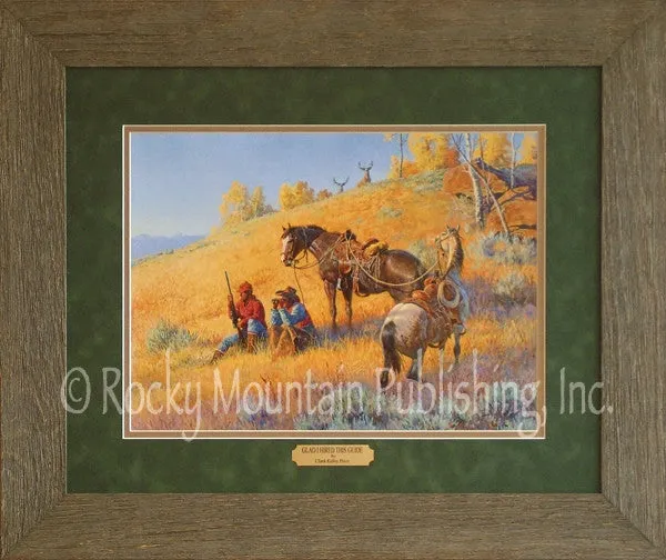 "Glad I Hired This Guide" Western Framed & Matted Print (16" x 20")