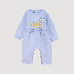 "Hello, I'm New Here" Long-Sleeved Footless Onesie