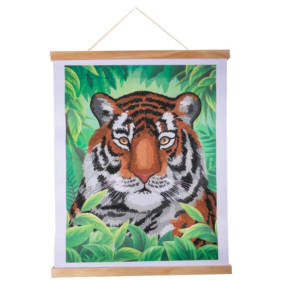 "Tiger" Crystal Art Scroll