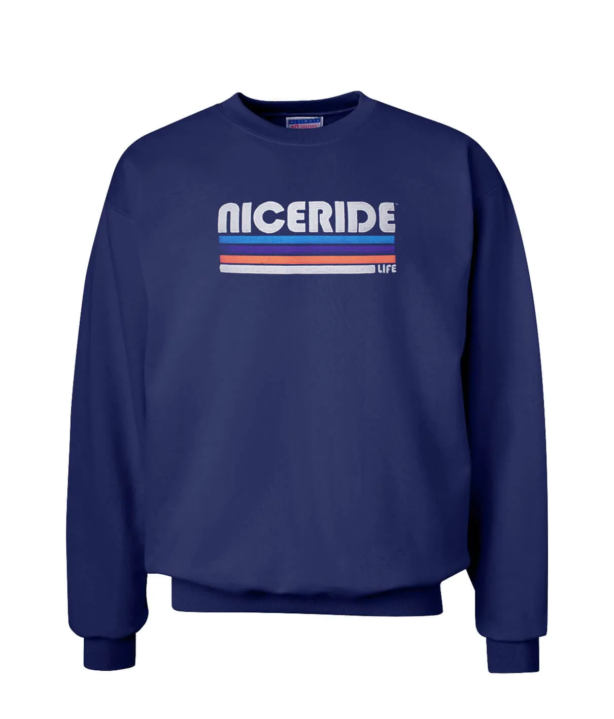 "Trigger Evening Glow" Navy Unisex Crewneck Sweatshirt For Men And Women