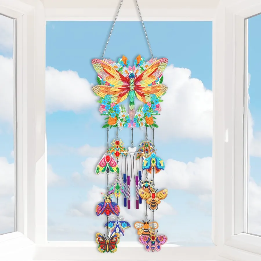 "Wind Chime" Crystal Art Wooden Hanging Decoration