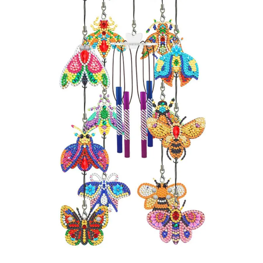 "Wind Chime" Crystal Art Wooden Hanging Decoration