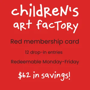 Red Membership Punch Card: 12 Drop-in Entries Monday-Friday. Does not include weekends. $62 in savings.