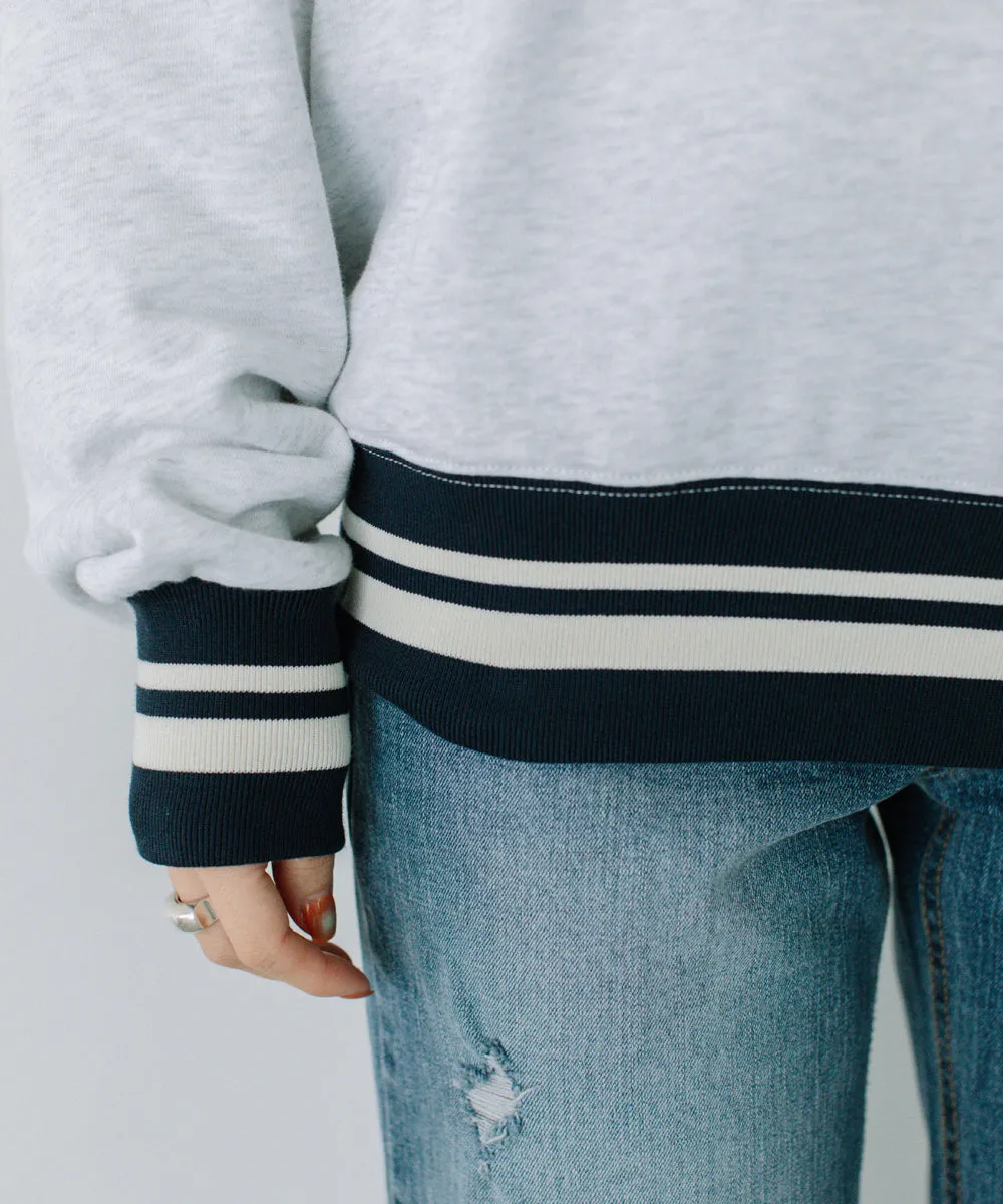 rib line sweat tops