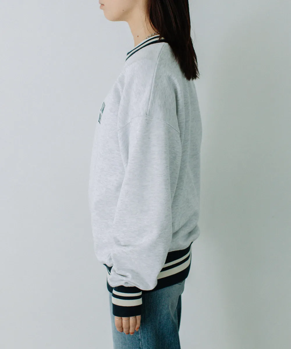 rib line sweat tops