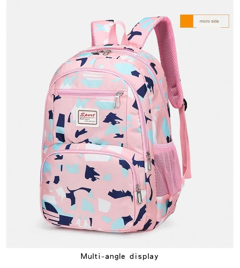 School Bag Multifunction Colorful Printing Backpack 1242