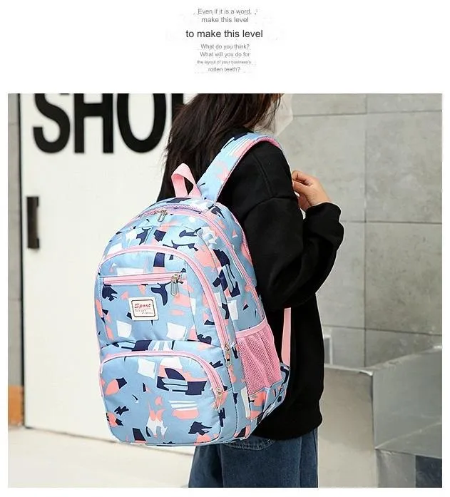 School Bag Multifunction Colorful Printing Backpack 1242