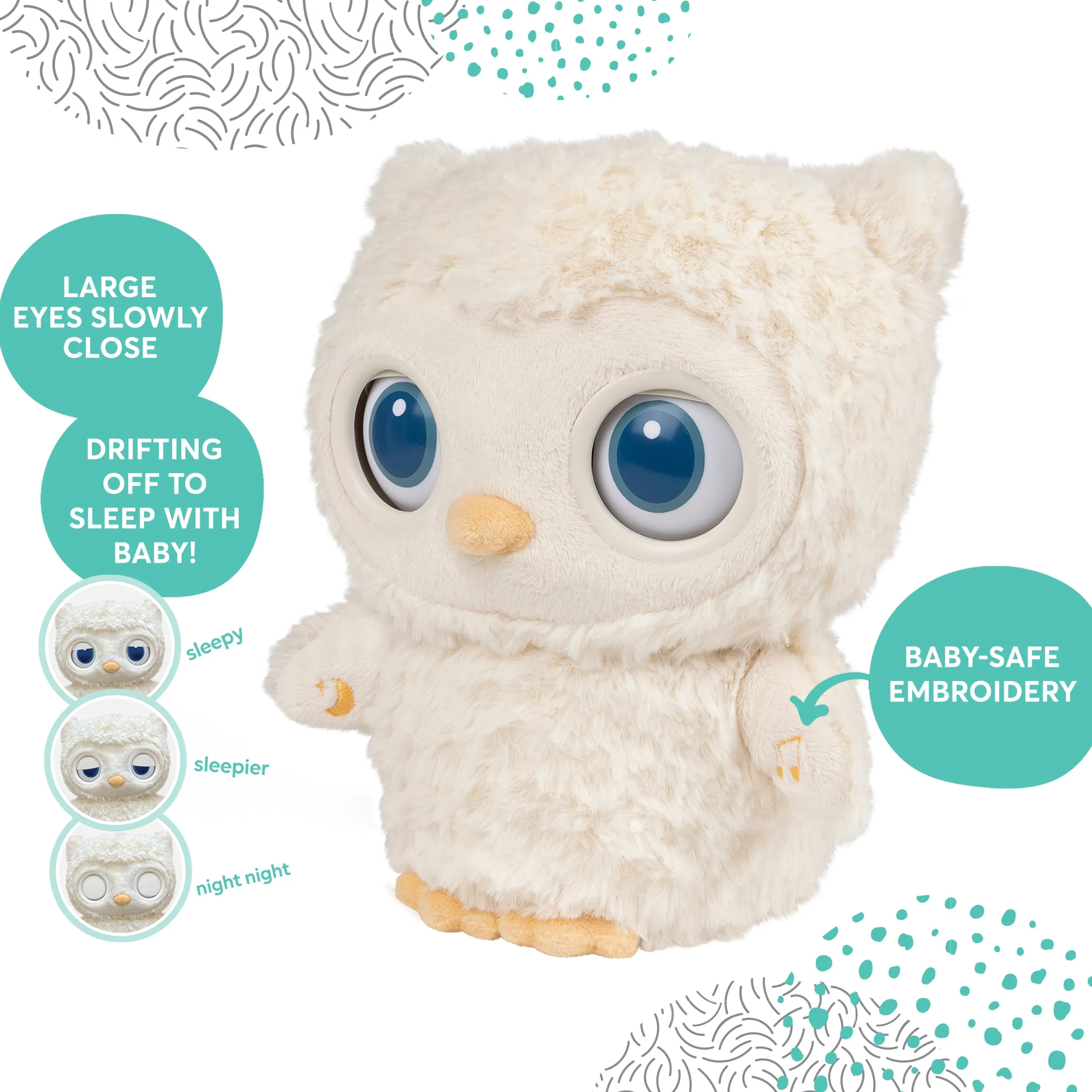 Sleepy Eyes Owl Bedtime Soother, 8 in