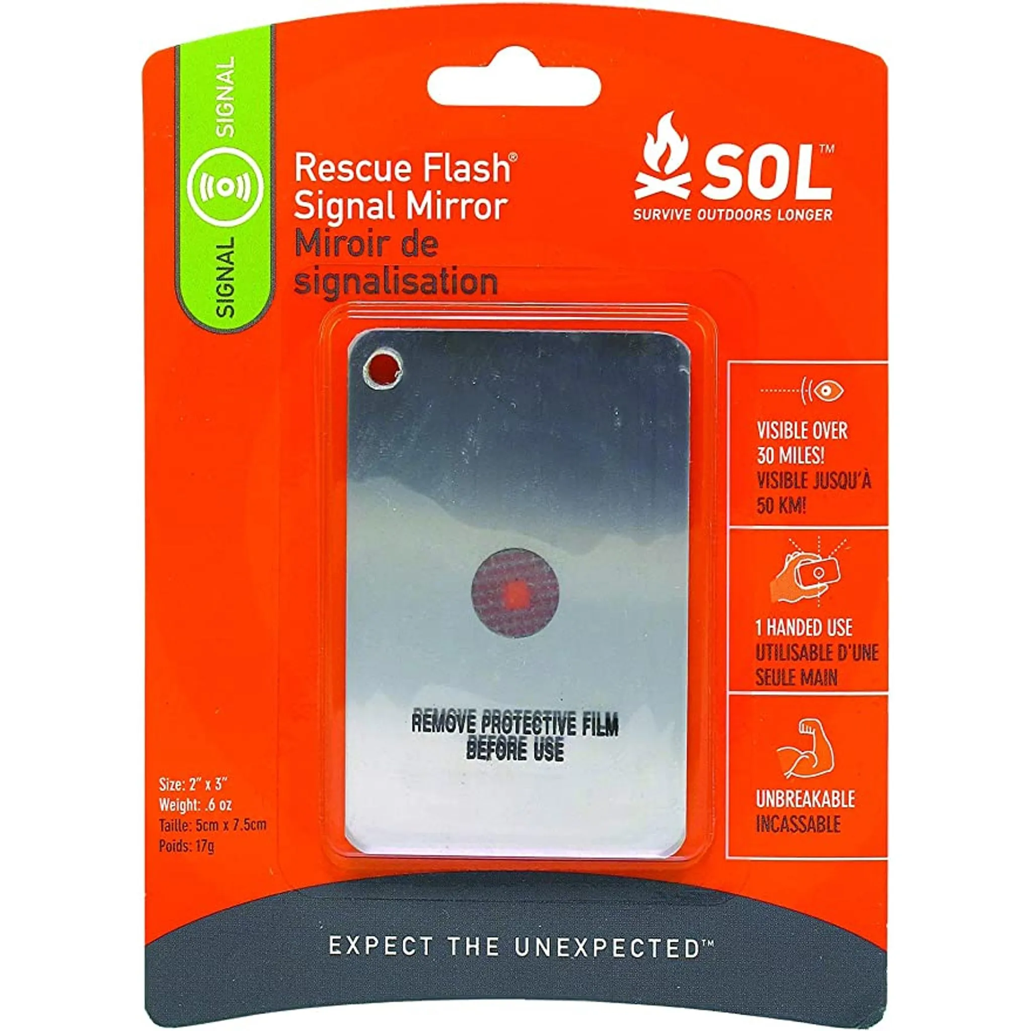 SOL Rescue Flash® Floating Mirror