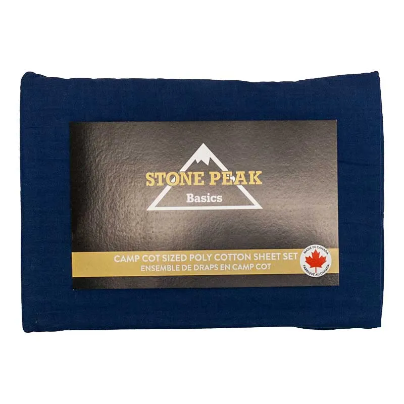 Stone Peak Poly-Cotton Cot Sized Sheet Sets