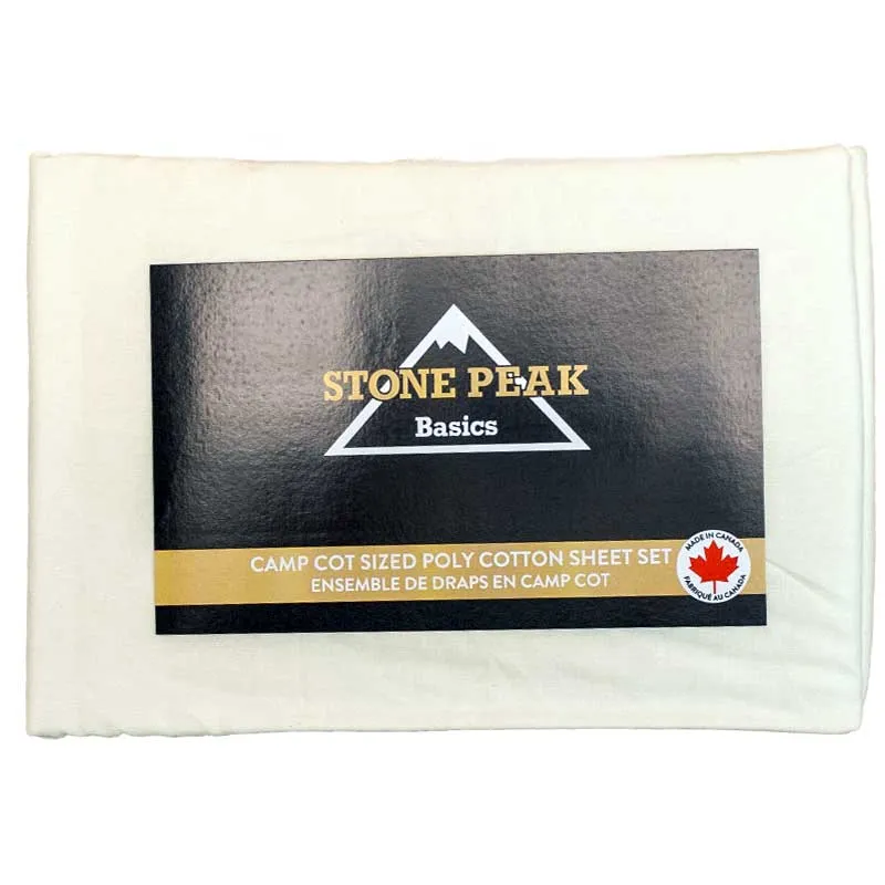 Stone Peak Poly-Cotton Cot Sized Sheet Sets