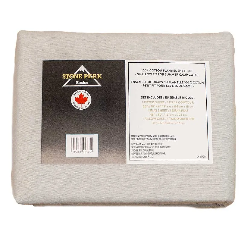 Stone Peak Poly-Cotton Cot Sized Sheet Sets