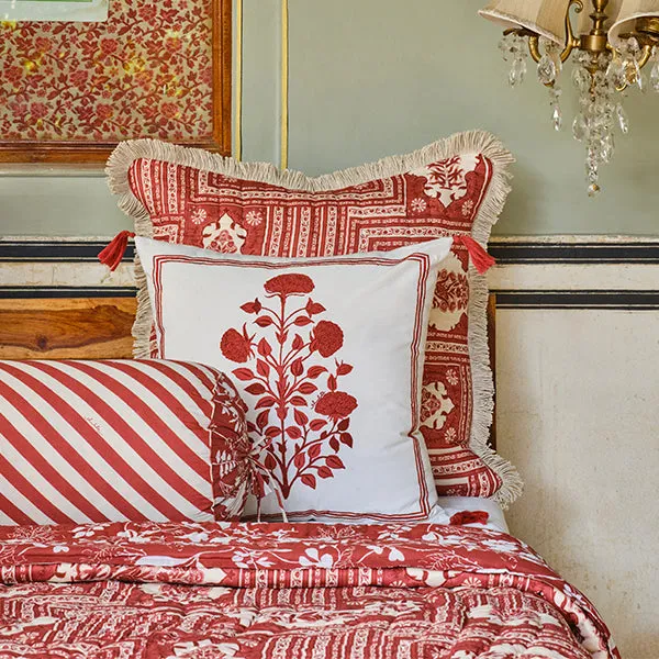 TRIPOLIA RUBY Curated Full bedding ensemble set of 6 ITEMS | LUXURY