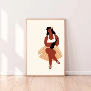 Wall Art Hula Girl