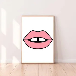 Wall Art Pink Lips