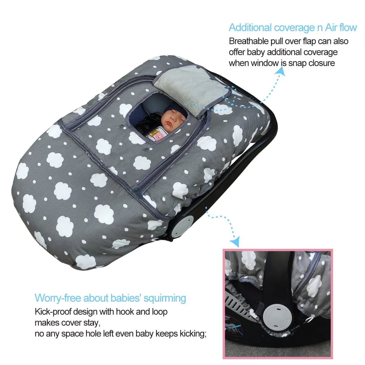 Winter Baby Car Seat Covers for Infant